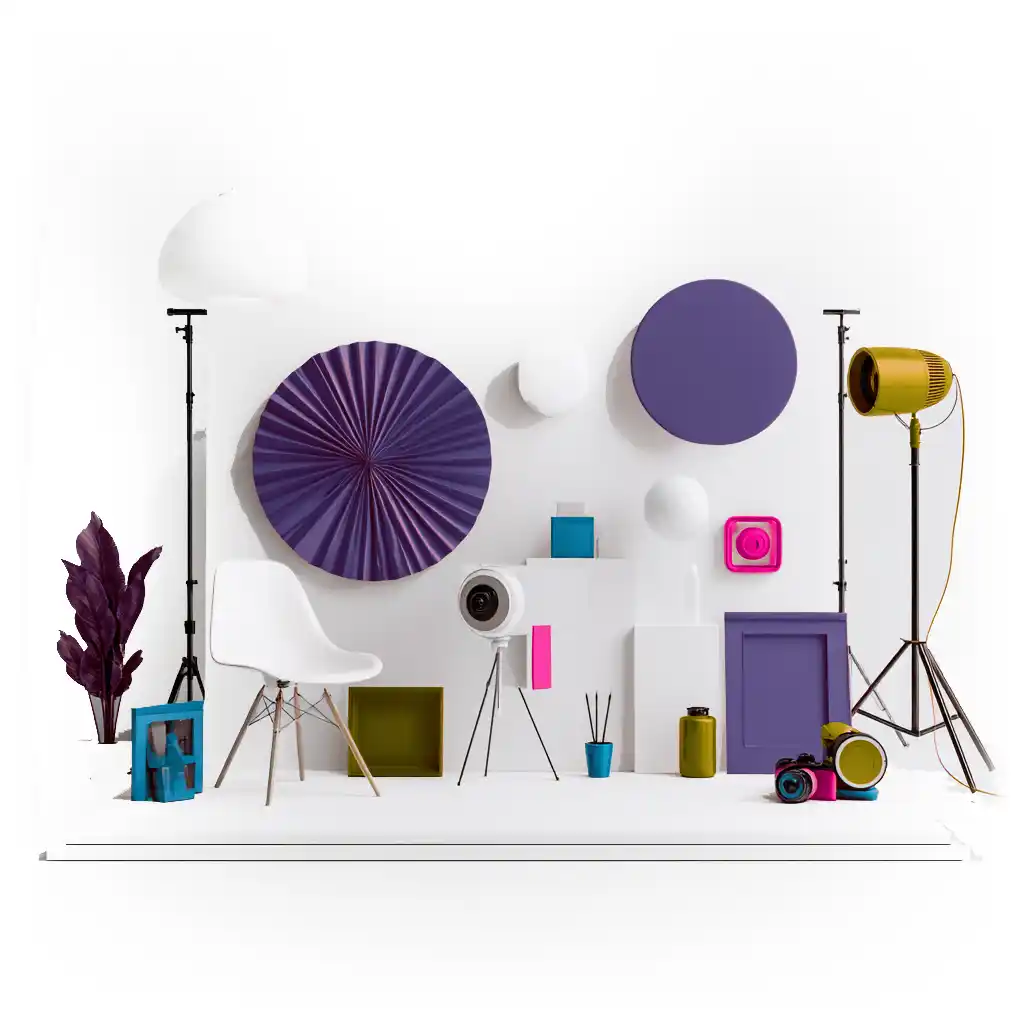 Artistic abstract depiction of conversations bubbles discussing your brand, visualized painted in bright colors with paint dripping down over silhouettes representing your target market.